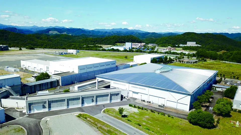 NewSUBARU放射光施設の建物を上空から見た様子