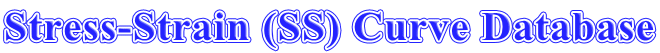 Stress-Strain (SS) Curve Database
